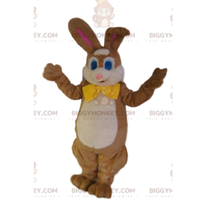 Disfraz de mascota BIGGYMONKEY™ de conejito marrón con pajarita