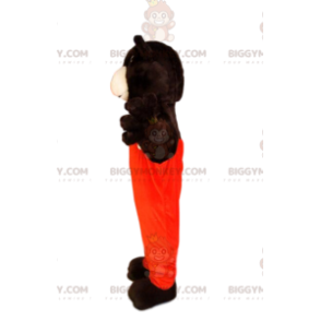 Kostým maskota medvěda hnědého BIGGYMONKEY™ s oranžovým overalem - Maskot medvěda - BIGGYMONKEY_012864 - BiggyMonkey.com