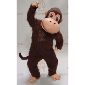 BIGGYMONKEY™ Soft and Furry Brown Chimpanzee Monkey Mascot