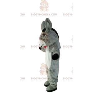 Very cute gray and white donkey BIGGYMONKEY™ mascot costume.