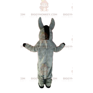 Very cute gray and white donkey BIGGYMONKEY™ mascot costume.