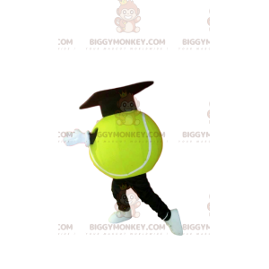Traje de mascote BIGGYMONKEY™ para bola de tênis amarela neon.