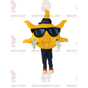 Sun BIGGYMONKEY™ mascottekostuum, met zonnebril en pet -