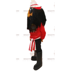 Pirate BIGGYMONKEY™ Mascot Costume with Red T-Shirt and Long
