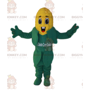 Mycket glad majskolv BIGGYMONKEY™ maskotdräkt. Majskolvdräkt -