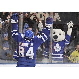 BIGGYMONKEY™ Polar Bear White Bear Mascot Costume In Hockey