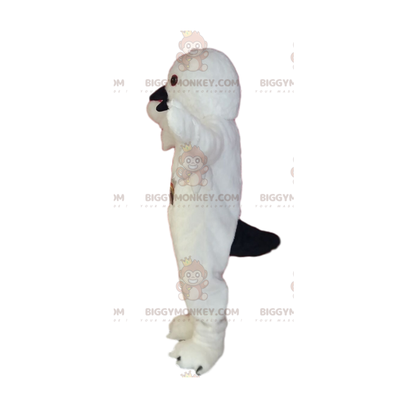 Costume de mascotte BIGGYMONKEY™ d'oiseau blanc avec un bec Costume de mascotte BIGGYMONKEY™ d'oiseau blanc avec un bec