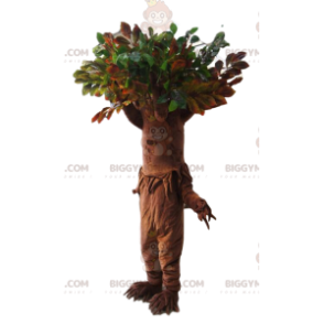 Tree BIGGYMONKEY™ mascot costume with a stunning green crown.