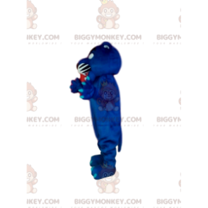 BIGGYMONKEY™ Aggressive Blue Panther Mascot Costume. panter