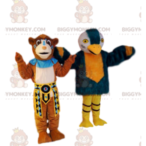 Traje de mascota BIGGYMONKEY™ Dúo de león y águila con atuendo
