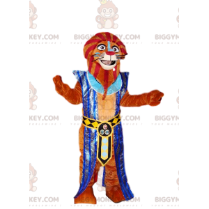 BIGGYMONKEY™ Mascot Costume of Brown Lion in Pharaoh Outfit. -