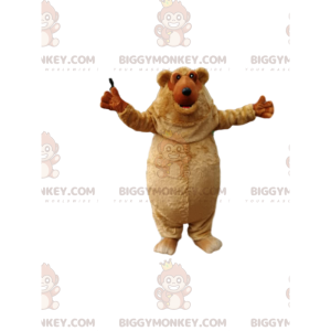 Disfraz de mascota BIGGYMONKEY™ de osito marrón regordete muy