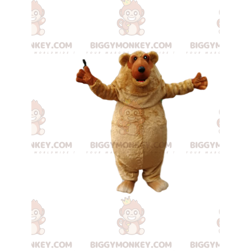 Costume de mascotte BIGGYMONKEY™ de petit ours brun dodu très Costume de mascotte BIGGYMONKEY™ de petit ours brun dodu très