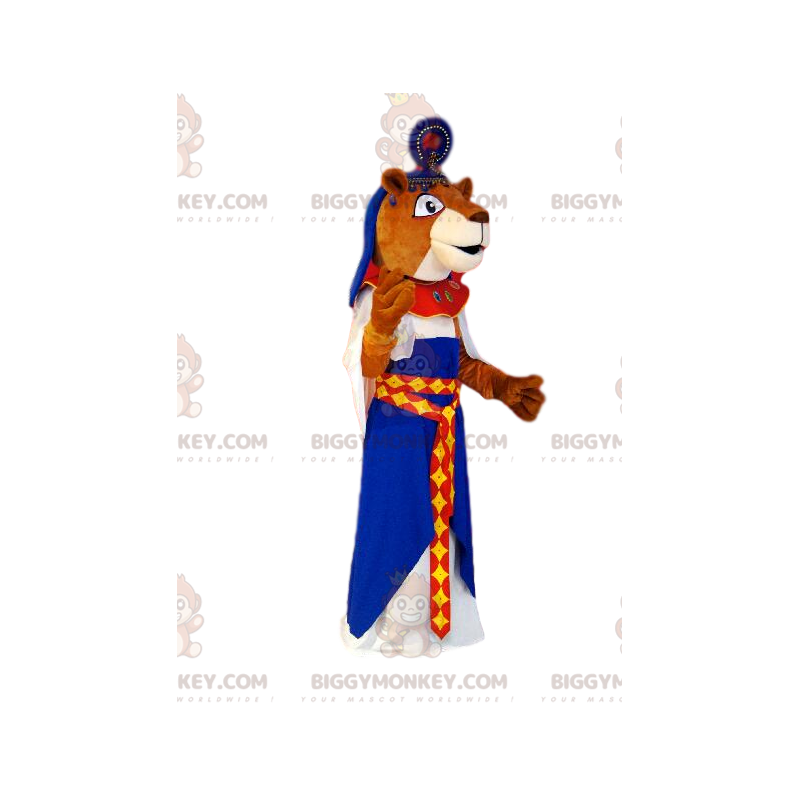 BIGGYMONKEY™ Mascottekostuum Bruine leeuwin in outfit voor