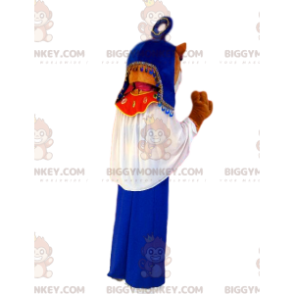 BIGGYMONKEY™ maskotdrakt Brun løvinne i egyptisk dronningdrakt - Løve maskoter - BIGGYMONKEY_012885 - BiggyMonkey.com