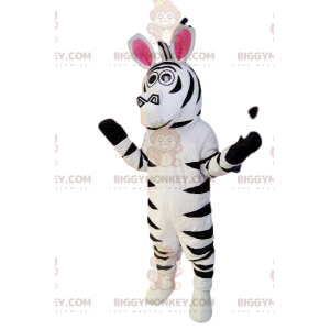 Super komisches Zebra BIGGYMONKEY™ Maskottchenkostüm.