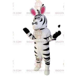 Super comical zebra BIGGYMONKEY™ mascot costume. zebra suit -