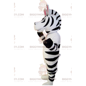 Super comico costume mascotte zebra BIGGYMONKEY™. tuta zebrata