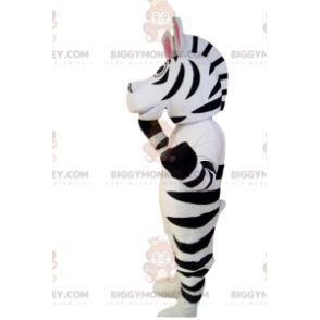 Super comical zebra BIGGYMONKEY™ mascot costume. zebra suit –