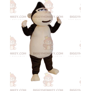 Πολύ χαρούμενη στολή μασκότ BIGGYMONKEY™ σε καφέ και κρεμ