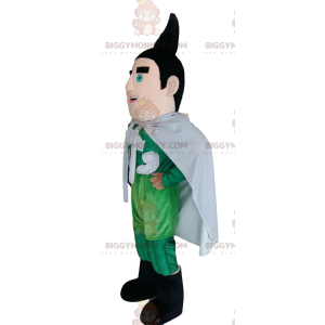 BIGGYMONKEY™ costume da mascotte da supereroe in abito verde