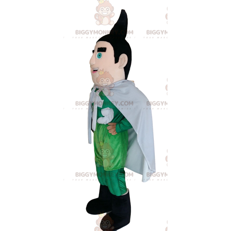 Kostium maskotki superbohatera BIGGYMONKEY™ w zielonym stroju z
