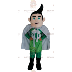 Disfraz de mascota de superhéroe BIGGYMONKEY™ en traje verde