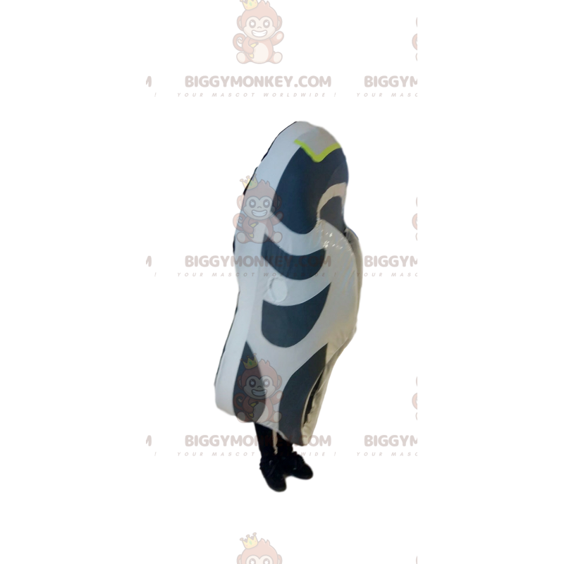 Sinivalkoinen koripallon BIGGYMONKEY™ maskottiasu. koripalloasu Sinivalkoinen koripallon BIGGYMONKEY™ maskottiasu. koripalloasu