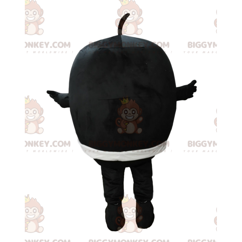 Costume de mascotte BIGGYMONKEY™ de petit bonhomme rond noir