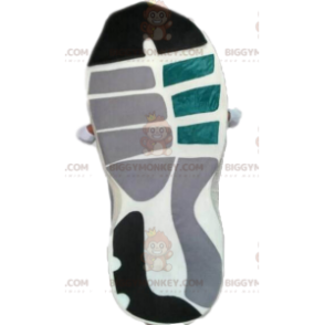 Traje de mascote de basquete BIGGYMONKEY™ verde e branco. traje