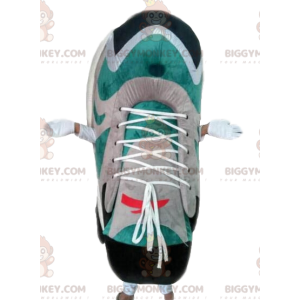 Traje de mascote de basquete BIGGYMONKEY™ verde e branco. traje
