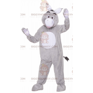 Grau-weißes I-Ah-Esel-BIGGYMONKEY™-Maskottchen-Kostüm -