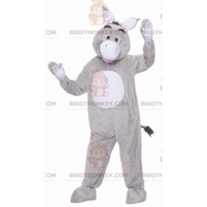 Grau-weißes I-Ah-Esel-BIGGYMONKEY™-Maskottchen-Kostüm -