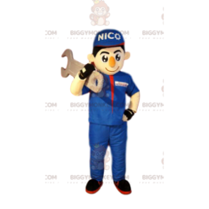 BIGGYMONKEY™ costume da mascotte di tuttofare in abiti da lavoro blu. - Mascotte maschili - BIGGYMONKEY_012917 - BiggyMonkey.com