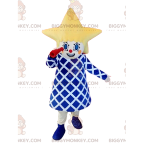 Little girl BIGGYMONKEY™ mascot costume with a star shaped
