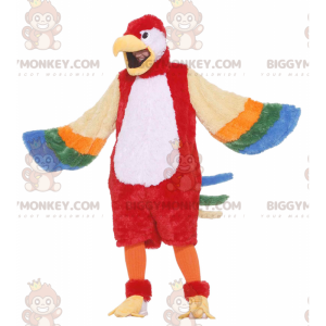 Kostým obřího vícebarevného papouška BIGGYMONKEY™ maskota –