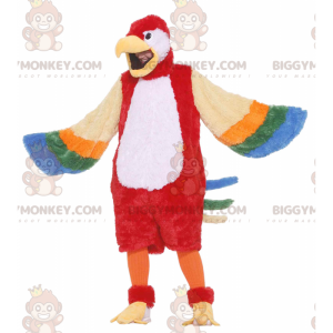 Kæmpe flerfarvet papegøje BIGGYMONKEY™ maskotkostume -
