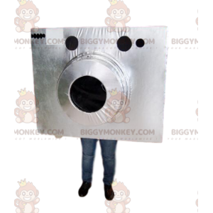 Hopeinen kamera BIGGYMONKEY™ maskottiasu - Biggymonkey.com