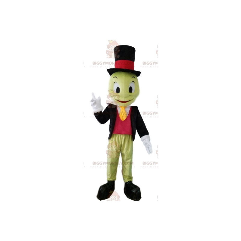 Traje de mascote Cricket BIGGYMONKEY™, gravata e chapéu –