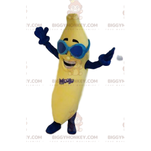 Costume de mascotte BIGGYMONKEY™ de banane joyeuse, avec des