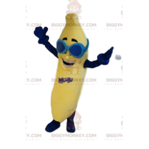 Costume de mascotte BIGGYMONKEY™ de banane joyeuse, avec des