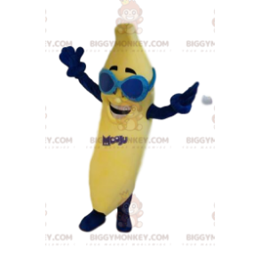 Happy Banana BIGGYMONKEY™ Maskottchenkostüm mit blauer