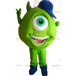 BIGGYMONKEY™ mascottekostuum van Bob, de kleine groene Cycloop