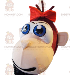 Disfraz de mascota mono marrón BIGGYMONKEY™, con vestido rojo