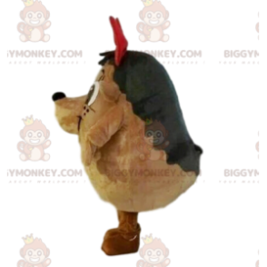 Meget sød pindsvin BIGGYMONKEY™ maskot kostume, med rød