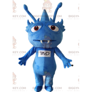  Kostium maskotki BIGGYMONKEY™ małego niebieskiego kosmity z ostrymi zębami. - Maskotki potworów - BiggyMonkey.com