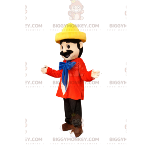 BIGGYMONKEY™ Mascot Costume of Man in Colorful Outfit with