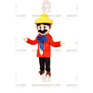 BIGGYMONKEY™ Mascot Costume of Man in Colorful Outfit with