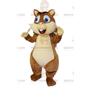 BIGGYMONKEY™ Mascot Costume Very Happy Brown Squirrel With Big