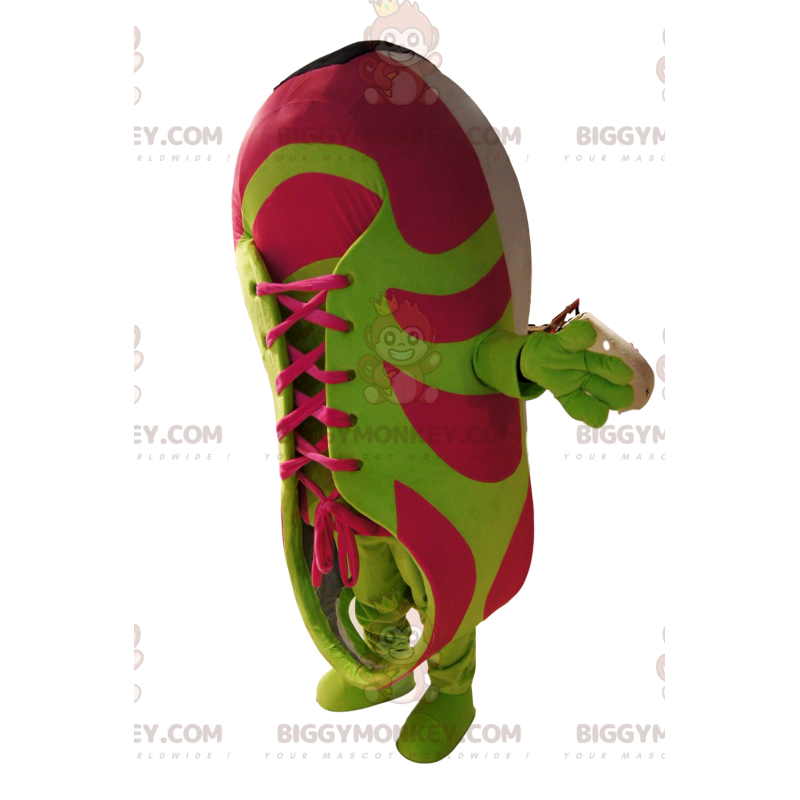 Fuchsia og grøn basketball BIGGYMONKEY™ maskotkostume. Fuchsia og grøn basketball BIGGYMONKEY™ maskotkostume.